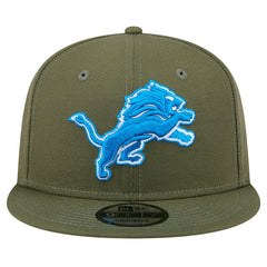Detroit Lions New Era Main 9FIFTY Snapback Hat Olive