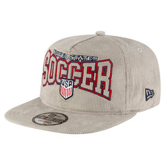 USMNT New Era Corduroy Golfer Adjustable Hat Gray