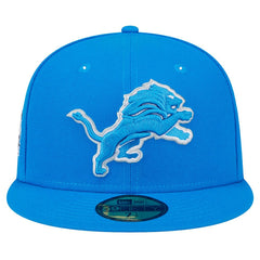 Detroit Lions New Era Main Side Patch 59FIFTY Fitted Hat Blue