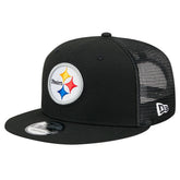 Pittsburgh Steelers New Era Main Trucker 9FIFTY Snapback Hat Black