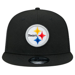 Pittsburgh Steelers New Era Main Trucker 9FIFTY Snapback Hat Black
