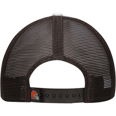 Cleveland Browns New Era Youth Sport Night Color Block 9FORTY A-Frame Trucker Adjustable Hat Brown