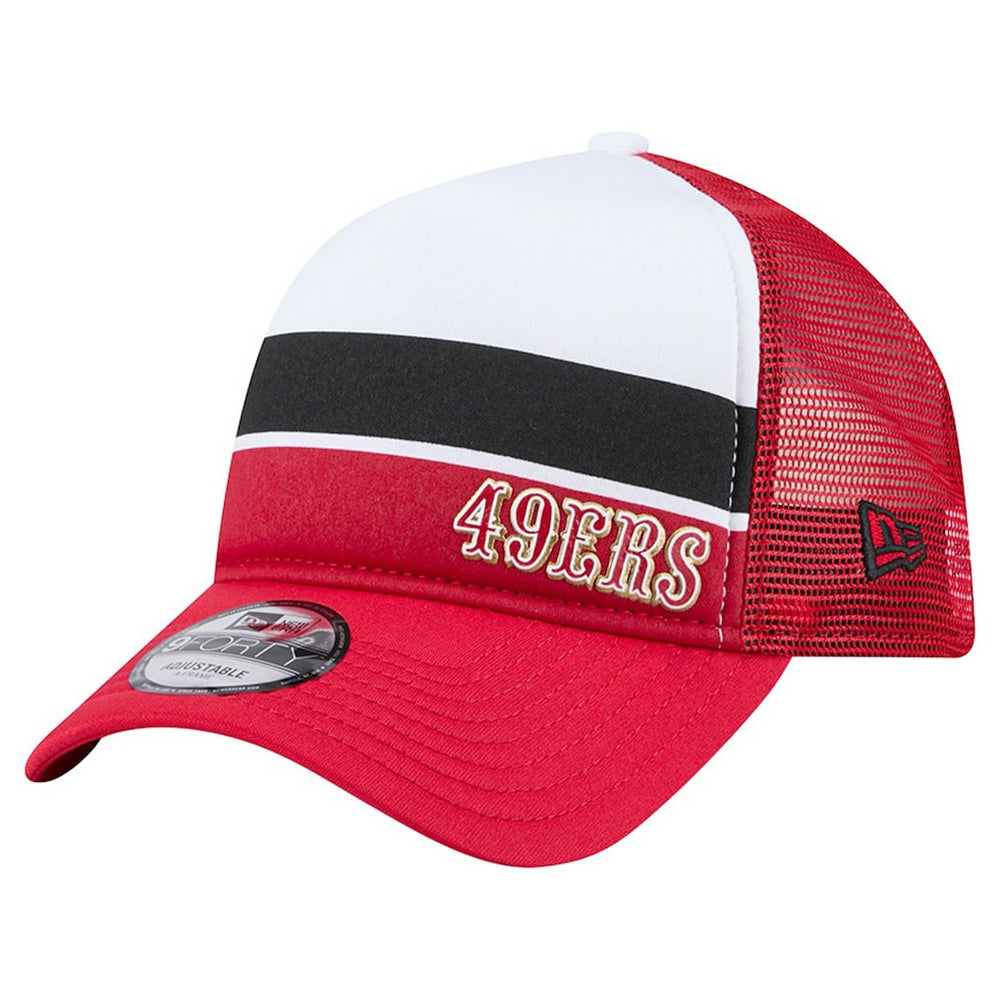 San Francisco 49ers New Era Preschool Sport Night Color Block 9FORTY A-Frame Trucker Adjustable Hat Scarlet