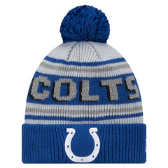 Indianapolis Colts New Era Youth Main Cuffed Knit Hat with Pom Royal