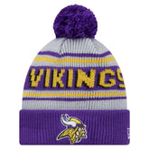 Minnesota Vikings New Era Youth Main Cuffed Knit Hat with Pom Purple