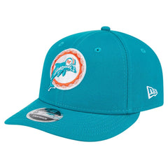 Miami Dolphins New Era Main Low Profile 9FIFTY Snapback Hat Aqua