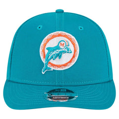 Miami Dolphins New Era Main Low Profile 9FIFTY Snapback Hat Aqua