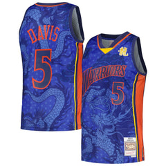 NBA Baron Davis Golden State Warriors 2006/07 Hardwood Classics Asian Heritage 6.0 Swingman Throwback Player Jersey sale - Royal