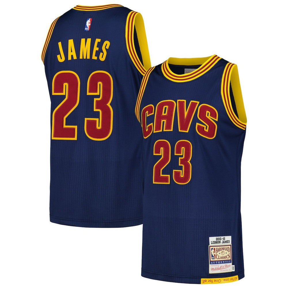 NBA LeBron James Cleveland Cavaliers 2015/16 Hardwood Classics Authentic Jersey sale - Navy