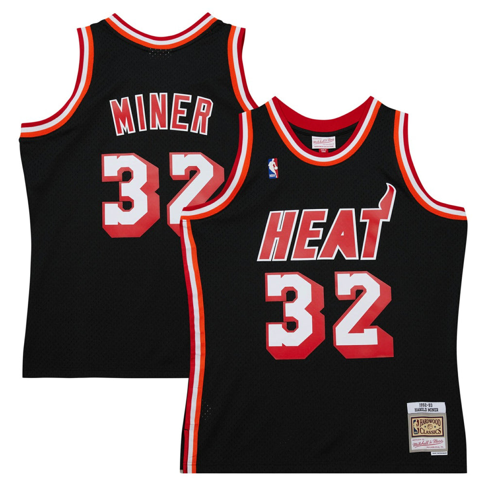 NBA Harold Miner Miami Heat 1992/93 Hardwood Classics Swingman Throwback Jersey - Black