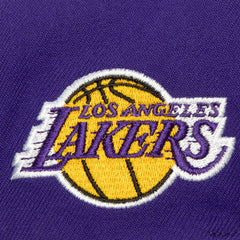 Los Angeles Lakers Retro Sport Color Block Script Snapback Hat White/Purple