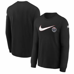 Washington Wizards Youth Swoosh Long Sleeve T-Shirt Black