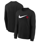 Toronto Raptors Youth Swoosh Long Sleeve T-Shirt Black