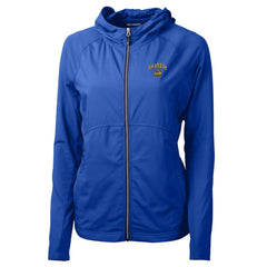 Seattle Mariners Cutter & Buck Women's City Connect Adapt Eco Knit Hybrid Recycled Full-Zip Hooded Jacket - Blue Jackets