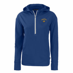 Seattle Mariners Cutter & Buck Women's City Connect Daybreak Eco Recycled Half-Zip Hoodie - Blue Hoodies