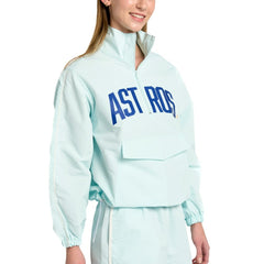 Houston Astros Lusso Women's Parker Half-Zip Jacket - Light Blue Jackets