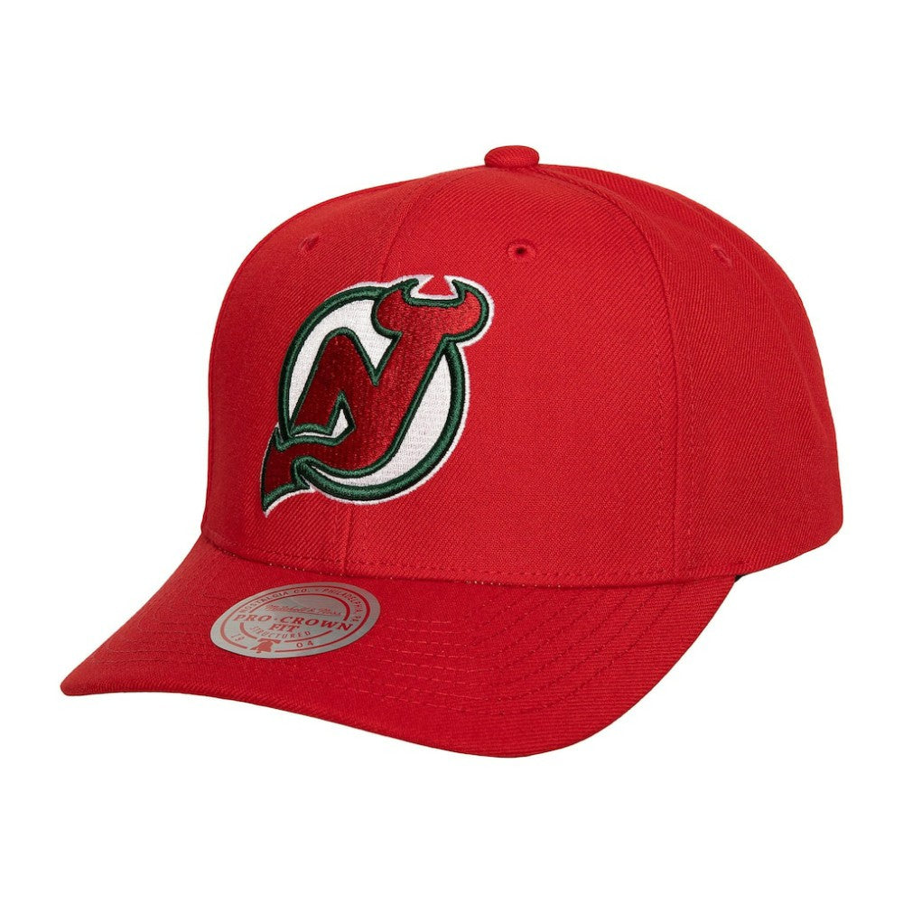 NHL New Jersey Devils Mitchell & Ness Team Ground Pro Adjustable Hat - Red