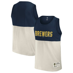 Milwaukee Brewers Darius Rucker Collection by Fanatics Colorblock Tank Top - Navy Tanks
