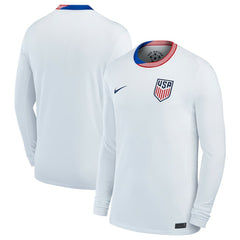 USMNT 2024 Home Replica Long Sleeve Jersey White