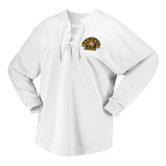 NHL Boston Bruins Fanatics Women's 100th Anniversary Spirit Jersey T-Shirt - White