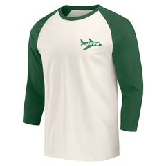 New York Jets Darius Rucker Collection Raglan 3/4 Sleeve T-Shirt Kelly Green/White