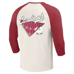 Arizona Cardinals Darius Rucker Collection Raglan 3/4 Sleeve T-Shirt Cardinal/White