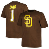 San Diego Padres Profile Big & Tall #1 Dad T-Shirt - Brown T-shirts