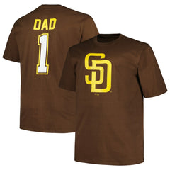 San Diego Padres Profile Big & Tall #1 Dad T-Shirt - Brown T-shirts
