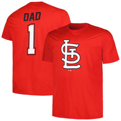 St. Louis Cardinals Profile Big & Tall #1 Dad T-Shirt - Red T-shirts