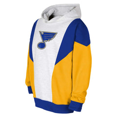 NHL St. Louis Blues Youth Champion League Fleece Pullover Hoodie - Ash/Blue