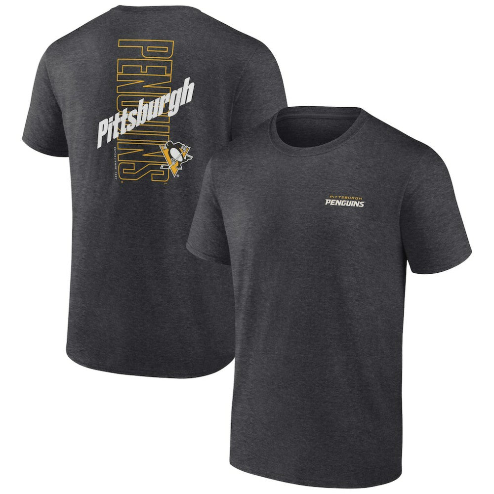 NHL Pittsburgh Penguins Fanatics Backbone T-Shirt - Heather Charcoal