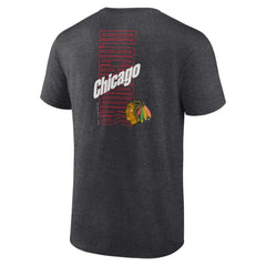 NHL Chicago Blackhawks Fanatics Backbone T-Shirt - Heather Charcoal