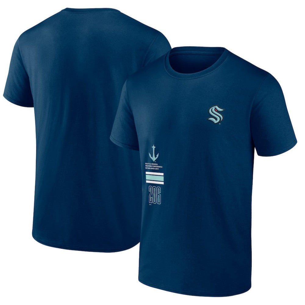 NHL Seattle Kraken Fanatics Represent T-Shirt - Deep Sea Blue