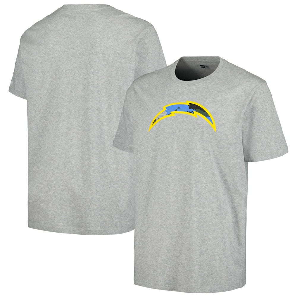 Los Angeles Chargers New Era Camo Logo T-Shirt Gray