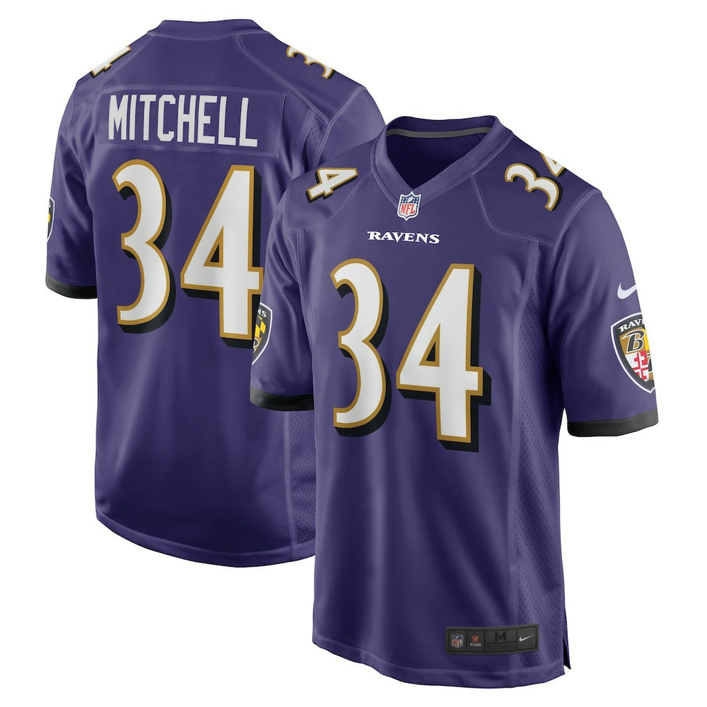 NFL Keaton Mitchell Baltimore Ravens Game Jersey - Purple