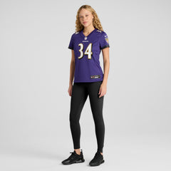 NFL Keaton Mitchell Baltimore Ravens Women's Game Jersey - Purple