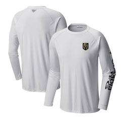 NHL Vegas Golden Knights Columbia Terminal Tackle Omni-Shade Raglan Long Sleeve T-Shirt - White