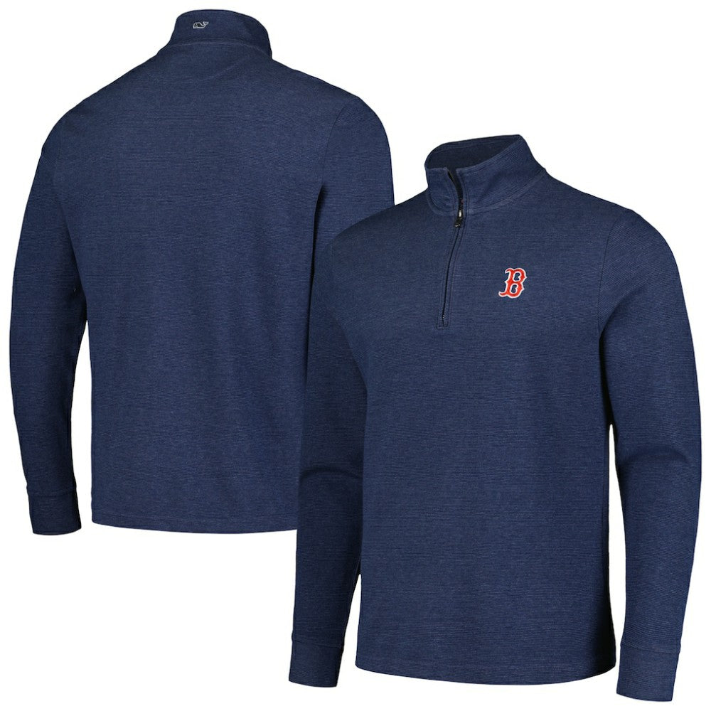 Boston Red Sox Vineyard Vines Saltwater Quarter-Zip Jacket - Navy Jackets