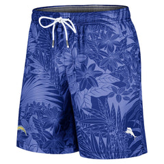 Los Angeles Chargers Santiago Palms Board Shorts Powder Blue