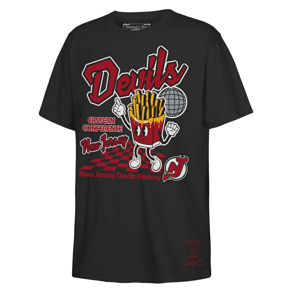 NHL New Jersey Devils Mitchell & Ness Youth Concession Stand T-Shirt - Black