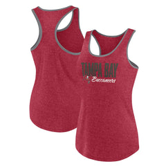 Tampa Bay Buccaneers Women's Plus Size Fuel Tank Top Heather Red