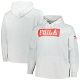 Philadelphia 76ers Big & Tall Raglan Tri-Blend Pullover Hoodie Ash