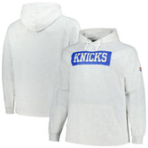New York Knicks Big & Tall Raglan Tri-Blend Pullover Hoodie Ash