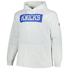 New York Knicks Big & Tall Raglan Tri-Blend Pullover Hoodie Ash
