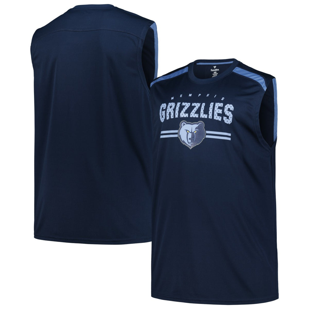 Memphis Grizzlies Big & Tall Birdseye Muscle Tank Top Navy