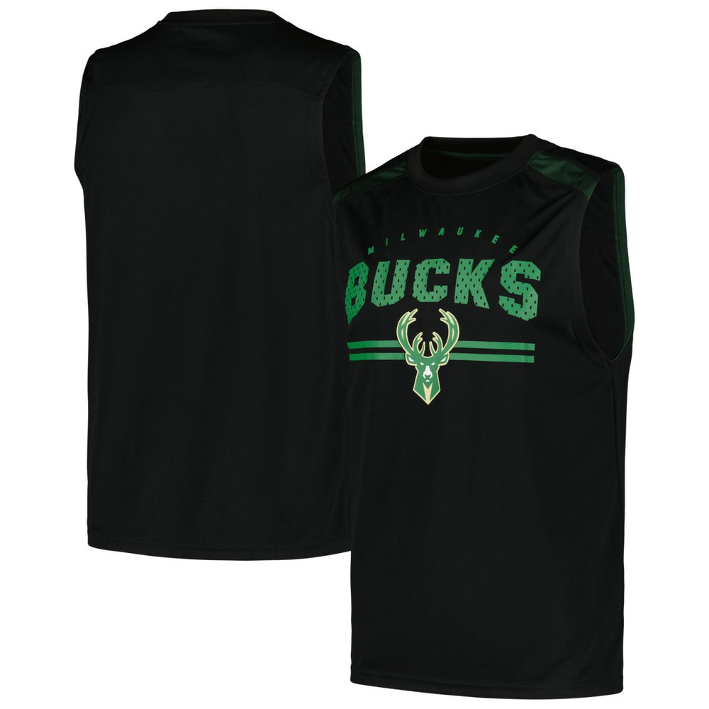 Milwaukee Bucks Birdseye Muscle Tank Top Black
