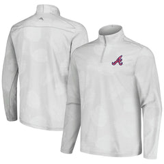 Atlanta Braves Tommy Bahama Delray Frond IslandZone Half-Zip Jacket - Gray Jackets