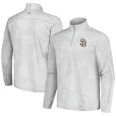 San Diego Padres Tommy Bahama Delray Frond IslandZone Half-Zip Jacket - Gray Jackets