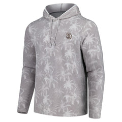 San Diego Padres Tommy Bahama Palm Frenzy Hoodie Long Sleeve T-Shirt - Gray Hoodies