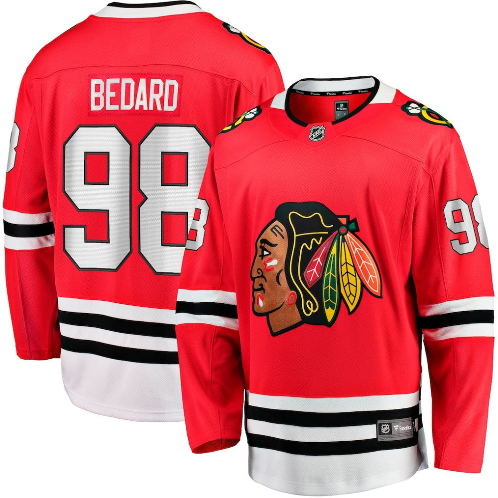 NHL Connor Bedard Chicago Blackhawks Fanatics Home Breakaway Player Jersey - Red